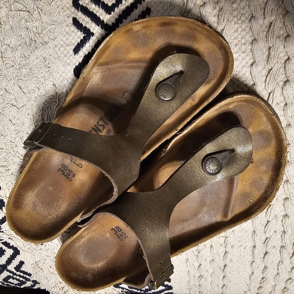 Birkenstock Gizeh Sandal EU 38 / US 7 to 7.5 Oiled Bronze Leather - Picture 15 of 15